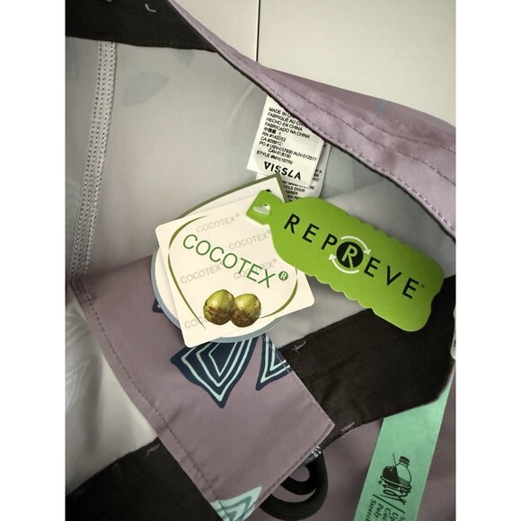 VISSLA Mens SQUIGGY 18.5 Board Shorts  Size 28  Tribal Tropics Dusty Lilac NWT - Picture 3 of 10